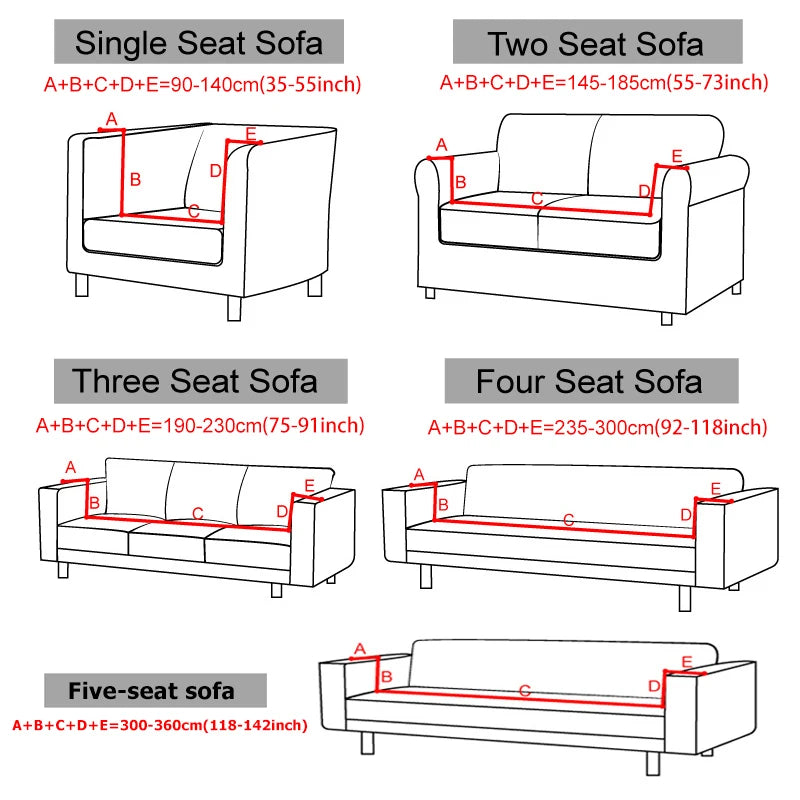 Stretch jacquard elastic sofa cover for living room, polar design, fits sofas for a stylish, protective slipcover.