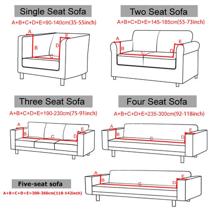Stretch jacquard elastic sofa cover for living room, polar design, fits sofas for a stylish, protective slipcover.