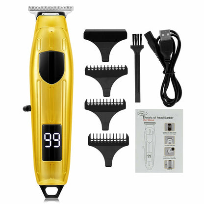 Maroon Asteria cordless electric hair clipper set with adjustable trimmer blades and ergonomic handle for hair grooming and shaving.
