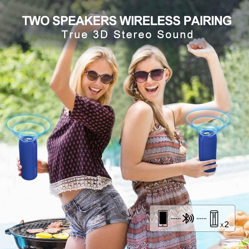 Yellow Pandora Bluetooth portable subwoofer waterproof sound box speaker with rugged design and built-in controls.