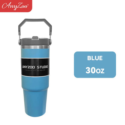 Stainless steel Raspberry Eurybia 900ml tumbler with a sleek, insulated design for hot and cold beverages.