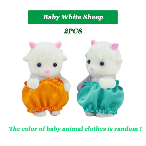 Cute 1/12 scale rabbit doll from AliExpress, part of a micro dollhouse animal set including reindeer, sheep, elephant, and squirrel.