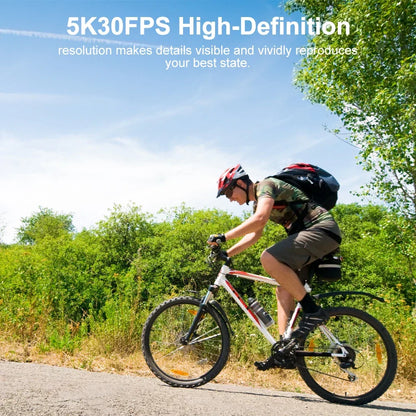 5K Action Camera with Touchscreen Waterproof Black