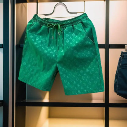 Frank luxury loose beach shorts by Raspberry Eurybia, showing relaxed fit and lightweight fabric perfect for summer beachwear.