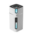 Maroon Asteria 300ml air humidifier with cool mist and color LED light, ideal for home improvement and aromatic relaxation.