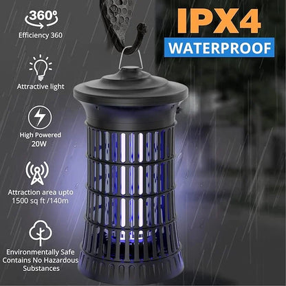 Senelux 20W UV Bug Zapper – 4500V, 100m³ Coverage