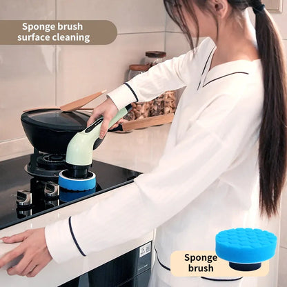Maroon Asteria wireless electric cleaning brush for bathroom windows, featuring a multifunctional design with a sleek handle and cleaning head.