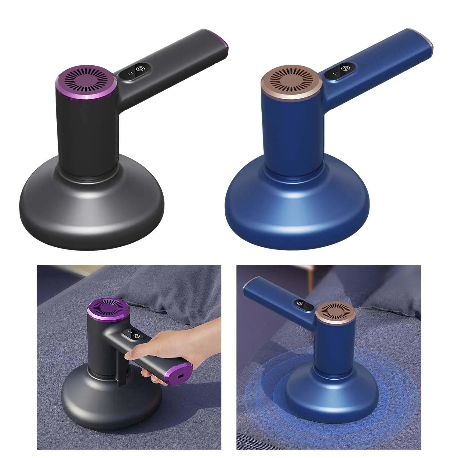 Maroon Asteria handheld vacuum cleaner for beds, ideal for bedrooms and living rooms, with compact tools for effective cleaning.