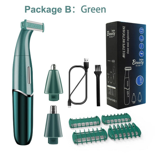 Maroon Asteria intimate area hair removal clipper with precision blades for groin grooming and hair trimming.