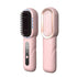 Maroon Asteria wireless hair straightener with shrink design and Type-C charging, featuring a straight hair comb for sleek styling.