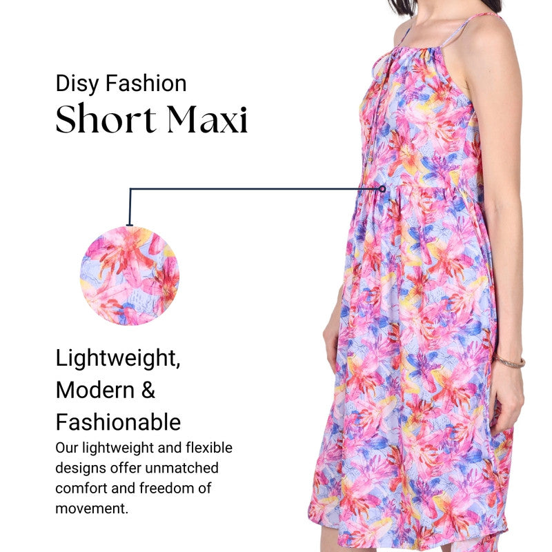 Yellow Jade Poppy short dress with short sleeves and a casual fit, perfect for summer or casual outings.