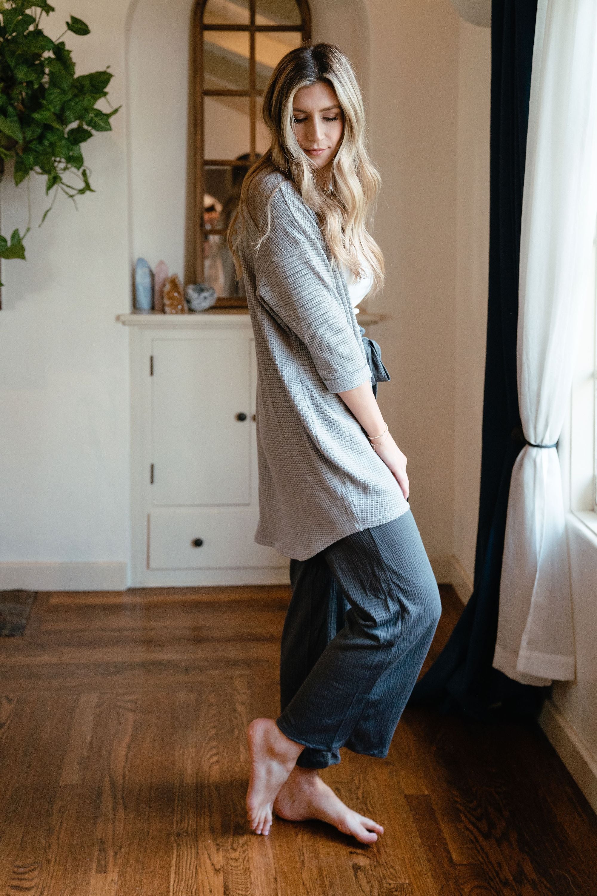 Elegant Start2Finish blouse with matching accessories, displayed on a hanger against a neutral background.