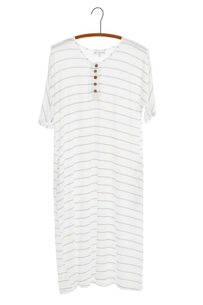 Pink and white striped women&