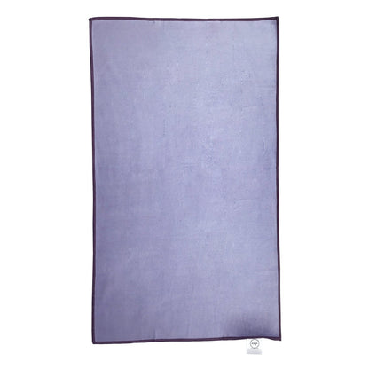Black Lavender Maji Sports premium microfiber hot yoga hand towel with suede-like texture for sweat absorption and grip during workouts.