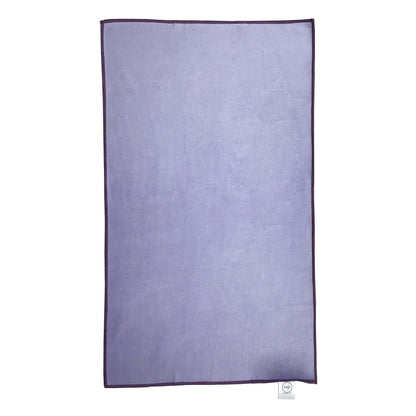 Black Lavender Maji Sports Premium Absorption Microfiber Hot Yoga Hand Towel with suede-like texture for sweat absorption during yoga.