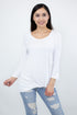 White Twisted Front Comfortable Top by Yellow Hera, featuring a stylish twisted design and casual fit.