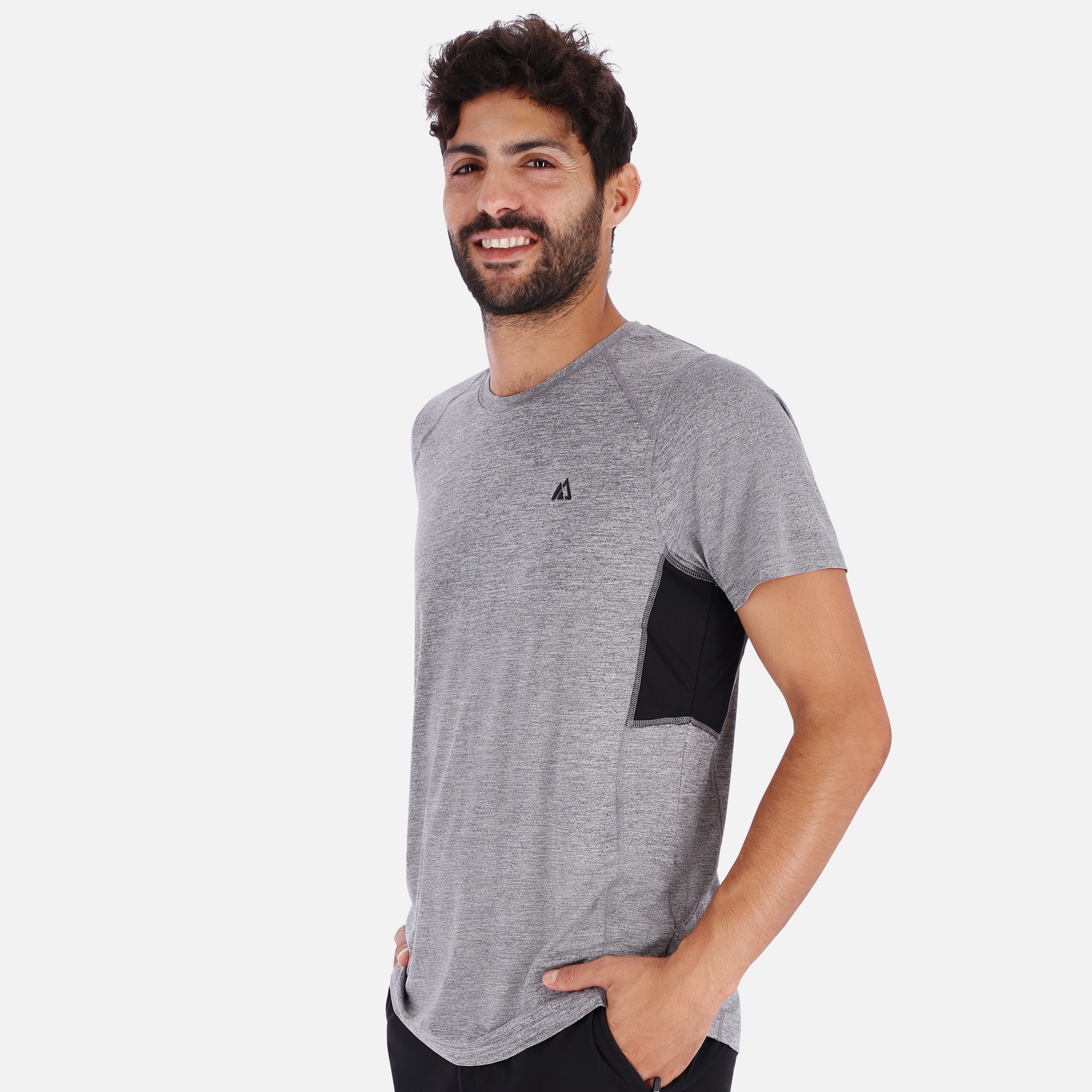 Gray Rose Hemera QuickDry activewear shirt for men, lightweight and breathable T-shirt perfect for exercise or casual wear.