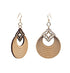 Red Sunflower Ornamental Circlet Earrings featuring intricate metalwork and decorative design on gold-tone earrings.