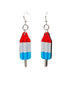 Red Sunflower 4th of July Popsicle earrings featuring colorful, festive popsicle charms for summer celebrations.