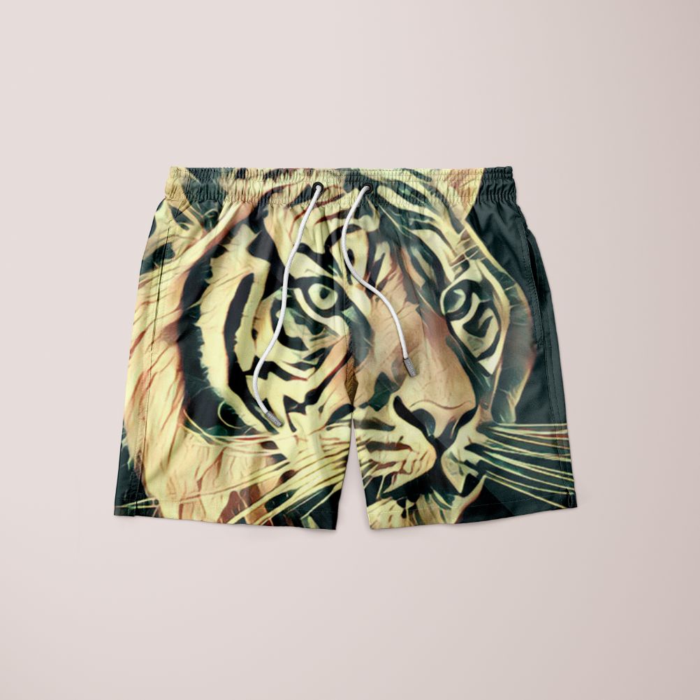 Sky Felix Tiger Shorts T-shirt featuring a vibrant tiger print on soft fabric, perfect for casual wear.