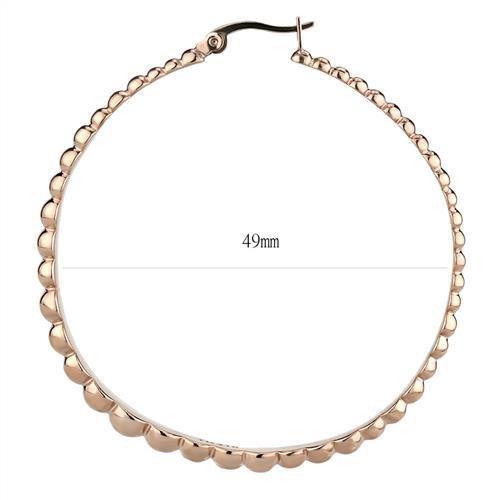 Rose gold stainless steel earrings with a sleek, minimalist design by Turquoise Tiger, showcasing elegant jewelry style.