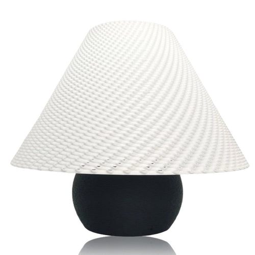 Black Aurora Weave Portable Table Lamp by Azure Pontus, showcasing its woven design and compact, stylish lighting for modern spaces.