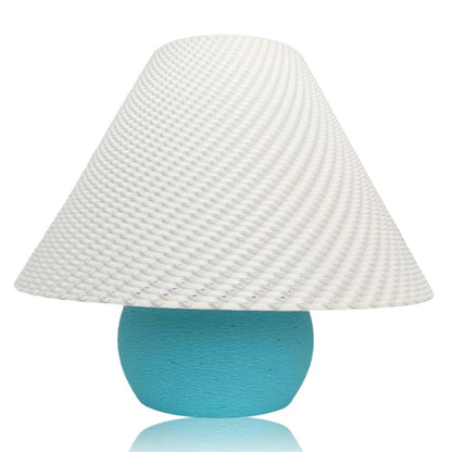 Azure Pontus Aurora Weave portable table lamp with blue woven design, ideal for ambient lighting and decorative accents.