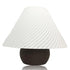 Azure Pontus Aurora Weave portable table lamp with brown woven design, ideal for ambient lighting and modern decor.