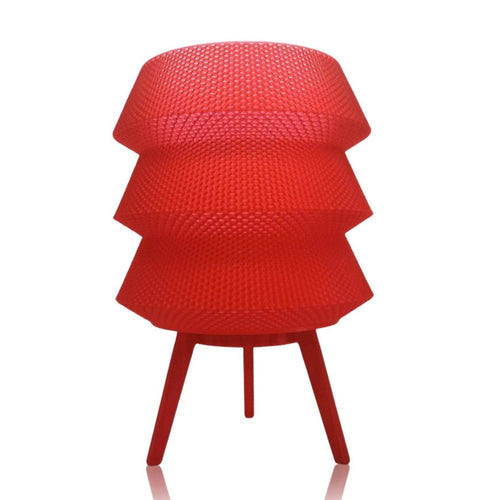 Azure Pontus Dynasty Light portable table lamp with a sleek red design, perfect for ambient lighting and modern decor.