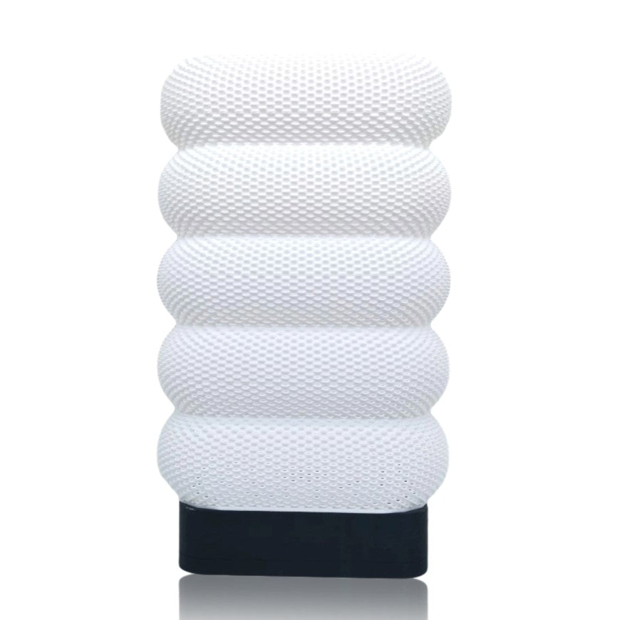 Azure Pontus LumaCell table lamp with a brown finish, featuring a modern lighting design for home or office decor.