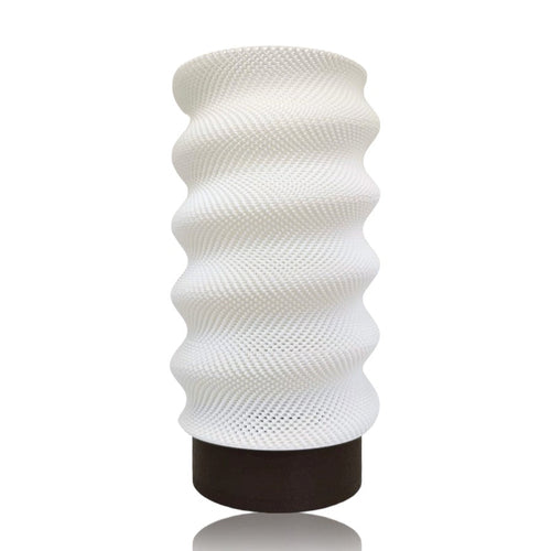 Azure Pontus Lumina Twist portable table lamp in brown with a sleek, modern design and adjustable lighting features.