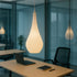 Azure Pontus Teardrop Edition pendant lamp hanging with a smooth glass teardrop shape and modern lighting design.