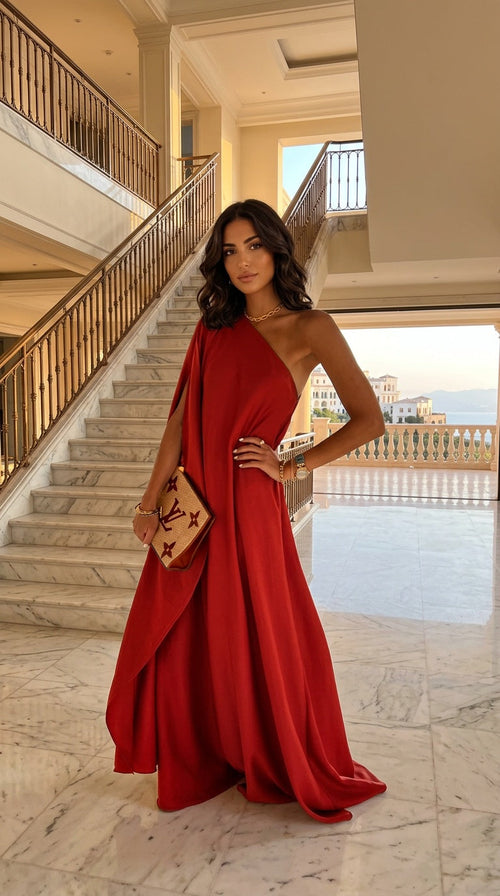 Fuchsia Erebus elegant summer vacation party dress with vibrant colors and stylish design, ideal for festive occasions.