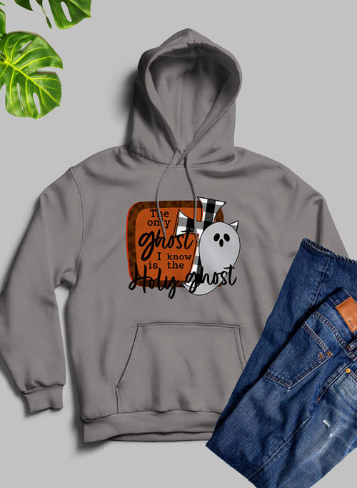 Black hoodie from Jade Thalassa featuring the "The Only Ghost I Know" design, casual style, with a front print.