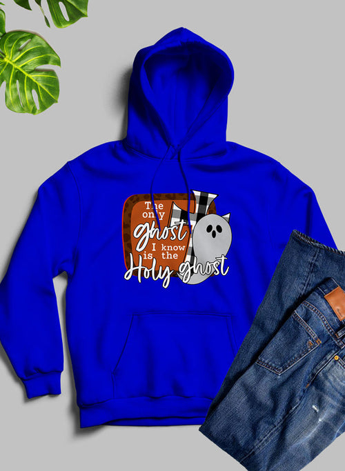 Jade Thalassa The Only Ghost I Know hoodie T-shirt with ghost graphic and text on front, casual and stylish apparel.