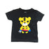 Kids superhero shirt featuring a sharp tiger design from Sky Blue Milo&
