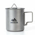 Indigo Eurybia 100% titanium camping cup, 450ml capacity, lightweight outdoor drinkware with a sleek, durable design.