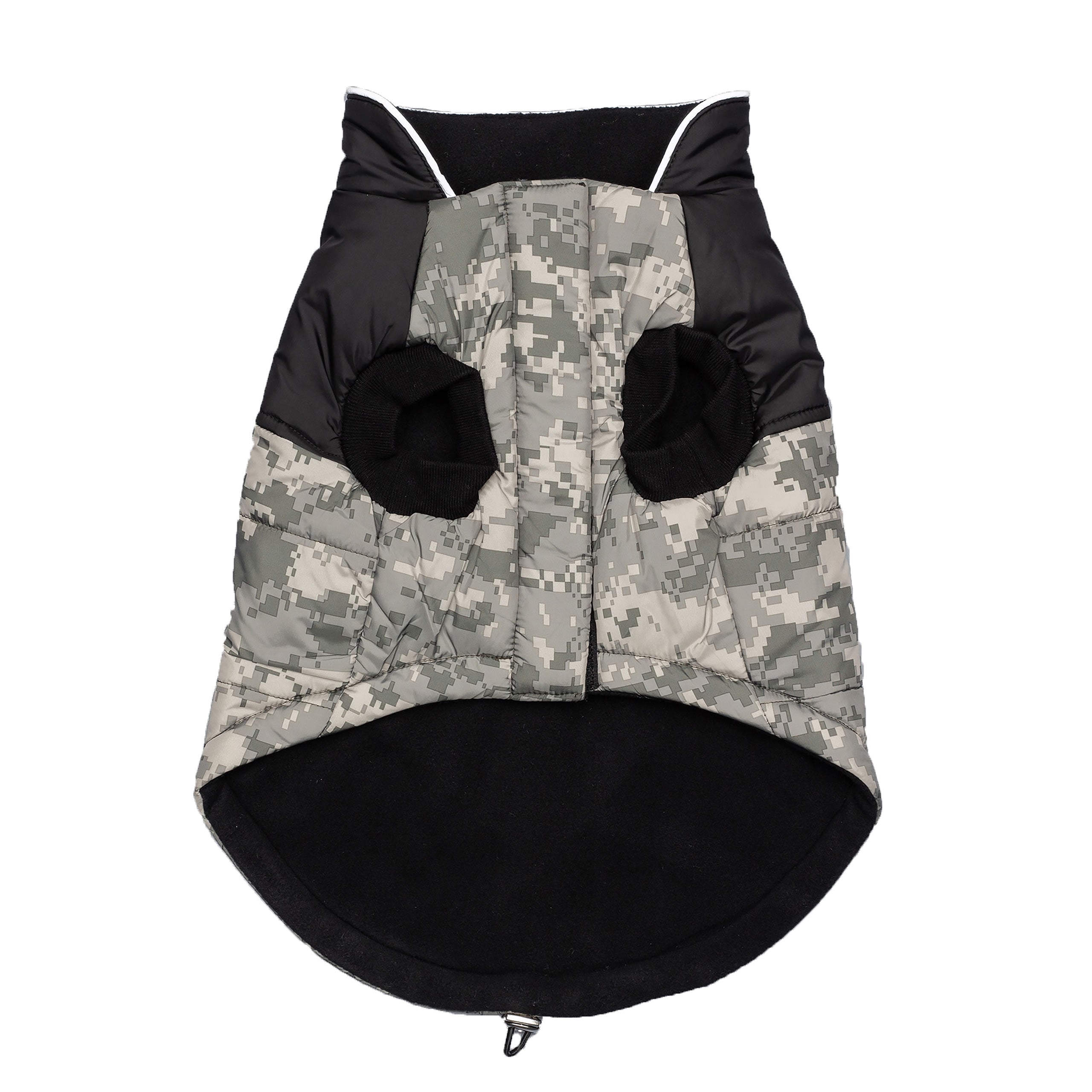 Beige Antigone US Army dog jacket in camouflage pattern, designed for outdoor wear, with a snug fit and durable material.