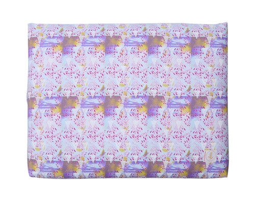 Azure Jason Zabuton yoga meditation cushion with a soft fabric cover and thick padding, ideal for comfortable seated meditation practice.