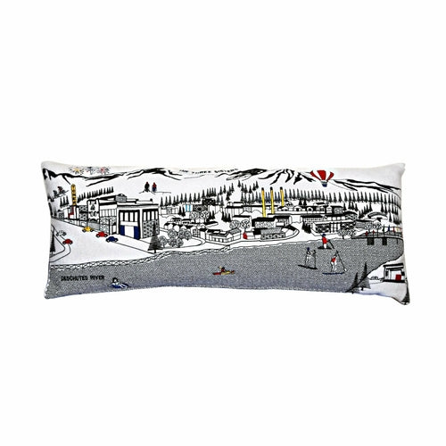 Orchid Apple Bend Pillow in vibrant fabric, showcasing its unique curved shape for stylish home decor and comfortable seating.