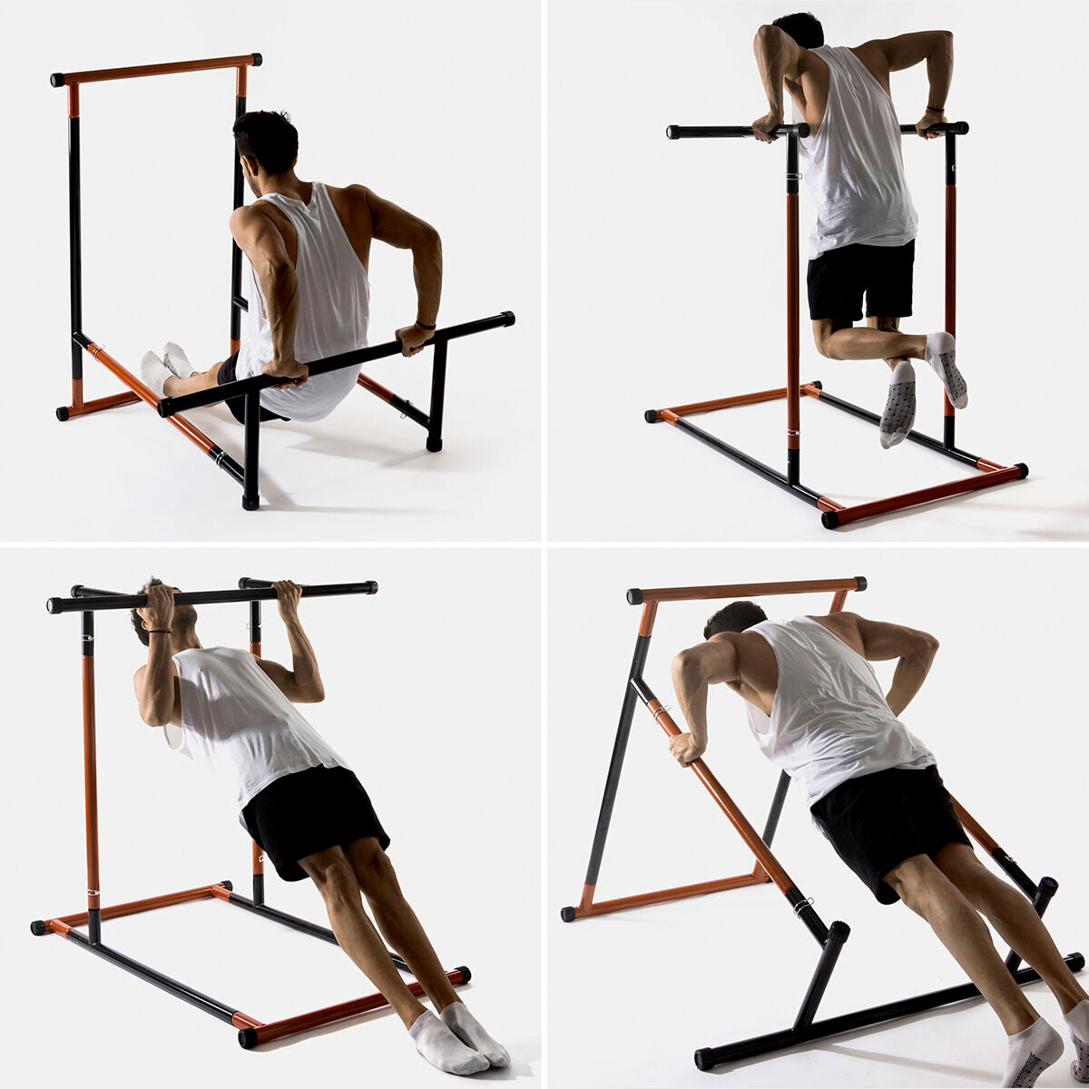 Full body pull-up station by Bigbuy with exercise guide, ideal for home fitness and strength training in sports and outdoors.