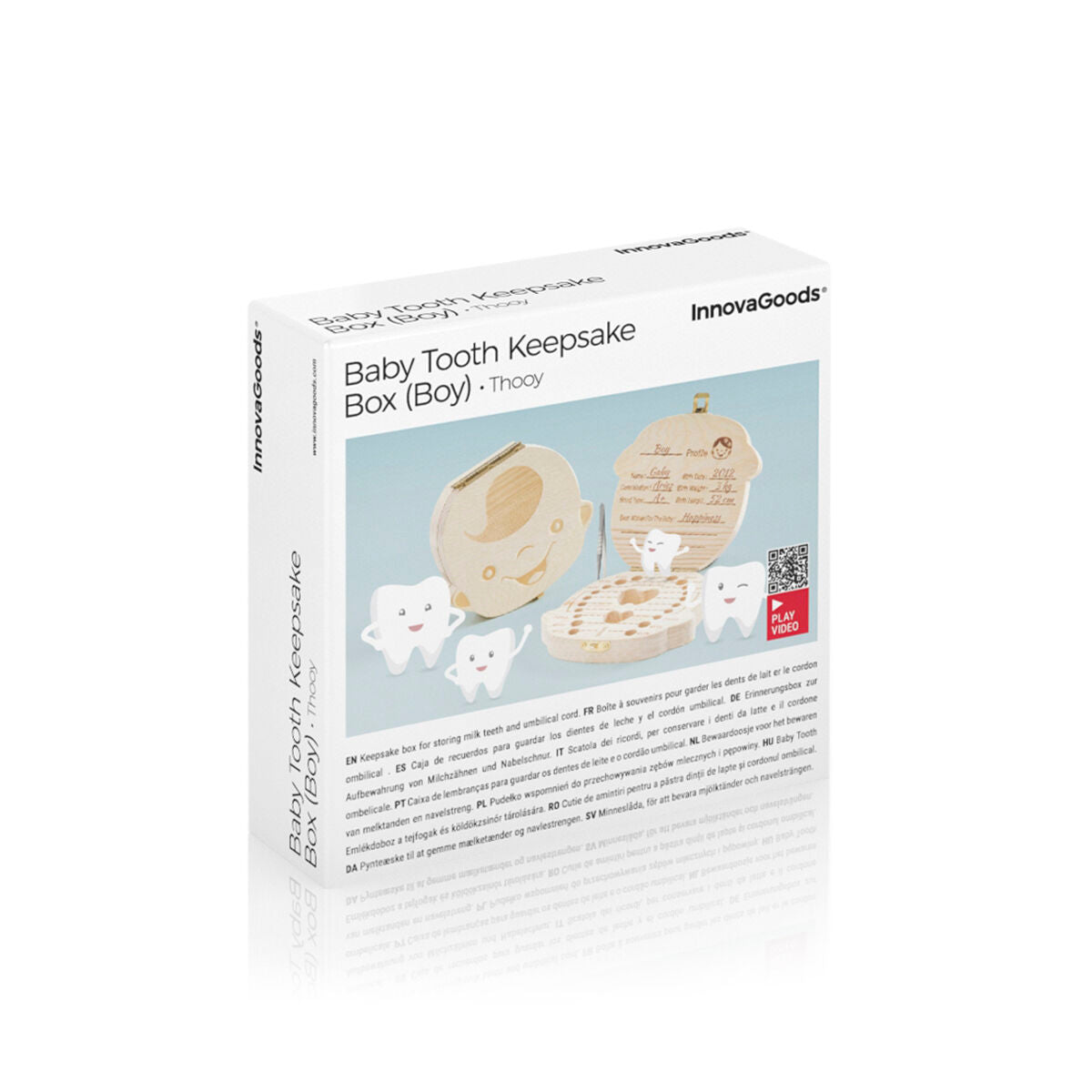 Baby clothing tooth box from Thooy InnovaGoods by Bigbuy, featuring a small, colorful storage case with playful design elements.