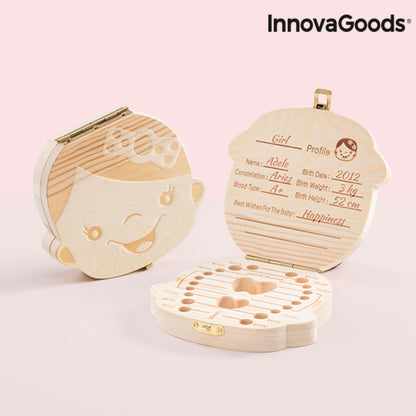 Baby tooth box from Thooy InnovaGoods by Bigbuy, designed for storing baby teeth in a compact, clear plastic container.