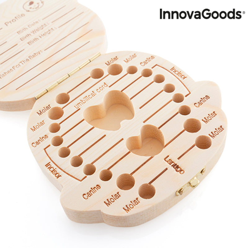 Baby clothing tooth box by Bigbuy InnovaGoods, compact storage case for baby teeth, with colorful design and secure closure.