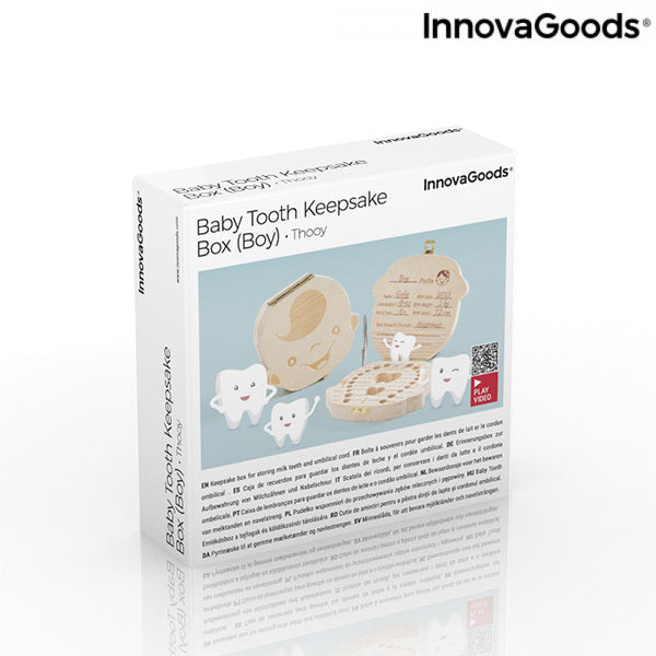 Baby clothing tooth box by Thooy InnovaGoods in a colorful design, suitable for storing baby teeth and small keepsakes.
