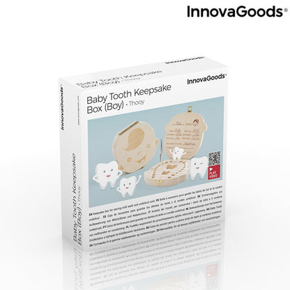 Baby clothing tooth box by Thooy InnovaGoods in a colorful design, suitable for storing baby teeth and small keepsakes.