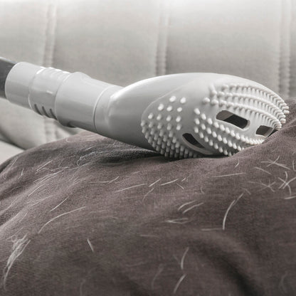 InnovaGoods Smoovah vacuum cleaner brush attachment with soft bristles for gentle cleaning, shown attached to a vacuum cleaner.