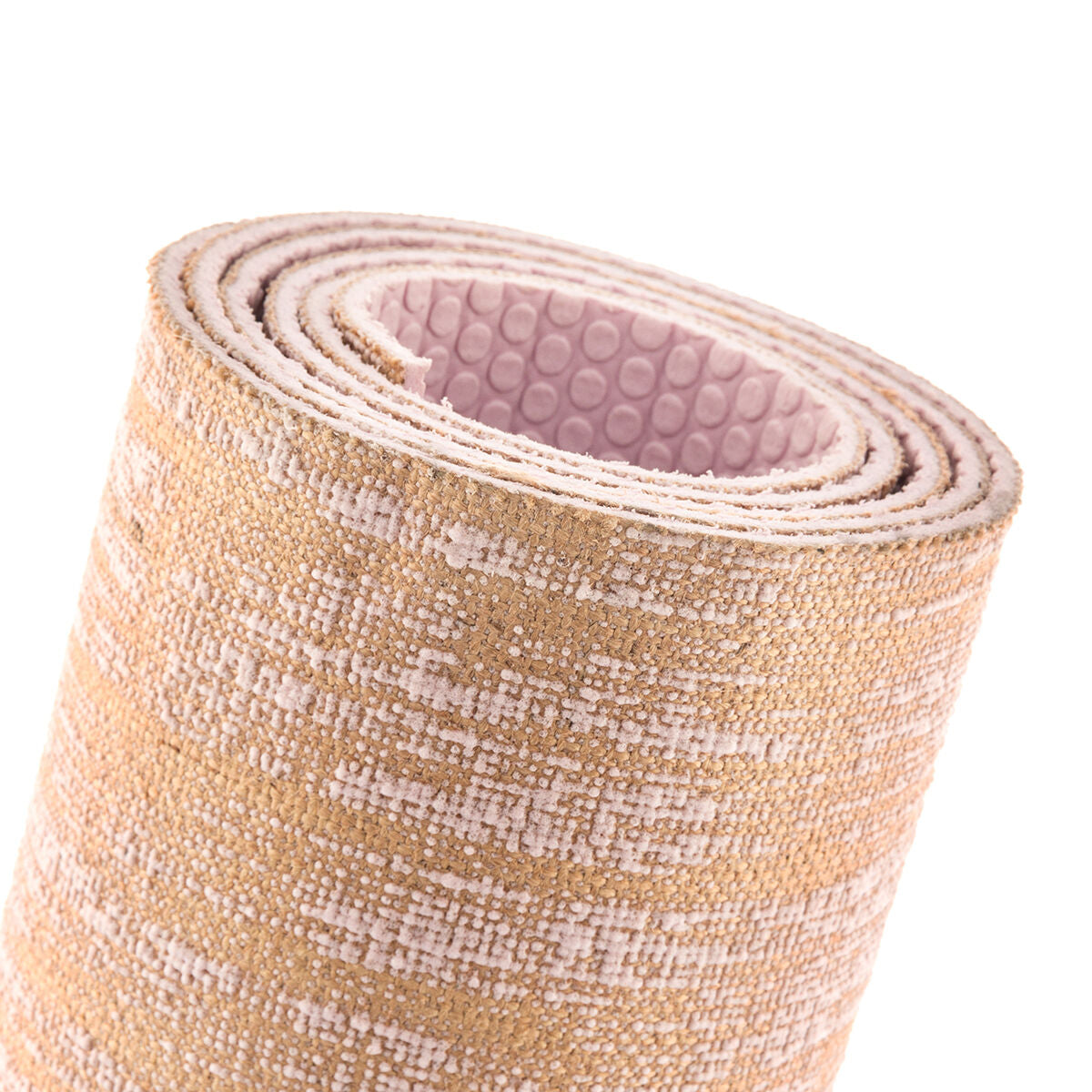 Jute yoga mat from Jumat InnovaGoods with textured surface, ideal for yoga and outdoor fitness activities.