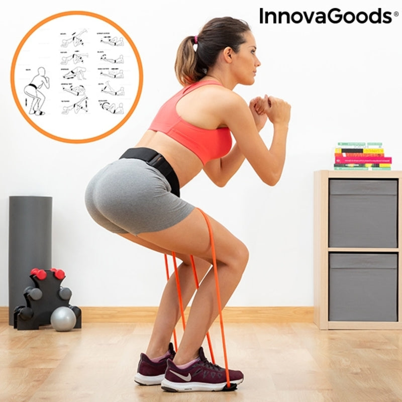 Bigbuy resistance band belt for glutes with exercise guide, fitness gear for strength training and toning workouts.