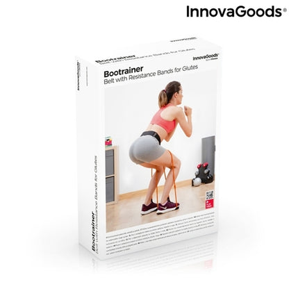 Bigbuy resistance band belt for glutes and exercise guide bootrainer, showing adjustable strap and resistance bands for fitness training.
